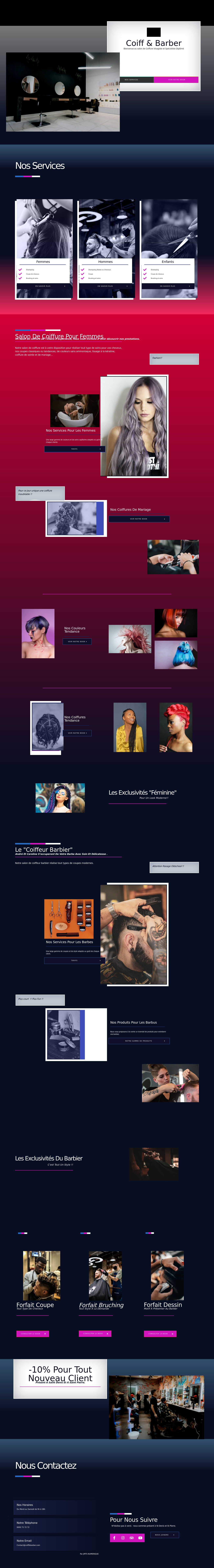 Site internet pour un Coiffeur & BarberShop 'Portpolio création site web', JMTS NUMERIQUE_Conception_Webdesign 27940 Eure