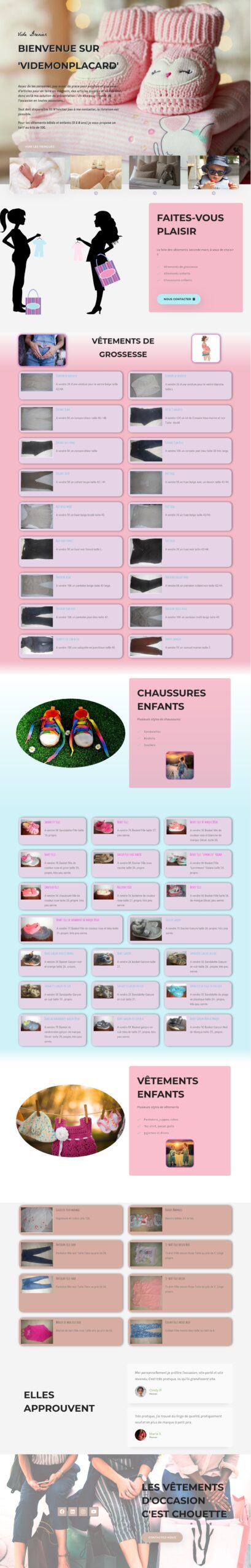 Site internet pour un magasin de vetements 'Portpolio création site web', JMTS NUMERIQUE_Conception_Webdesign 27940 Eure